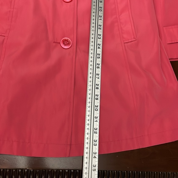 Women’s size small relativity button up coral trenchcoat - Picture 10 of 15
